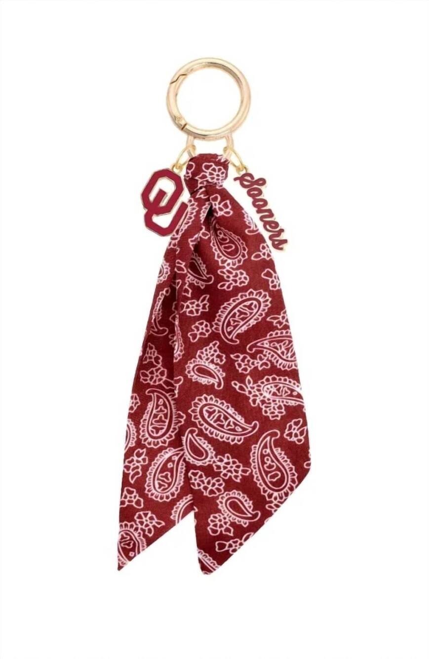 NEW CANVAS STYLE women's oklahoma sooners logo bandana charm in red